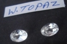 Topaz white facetted